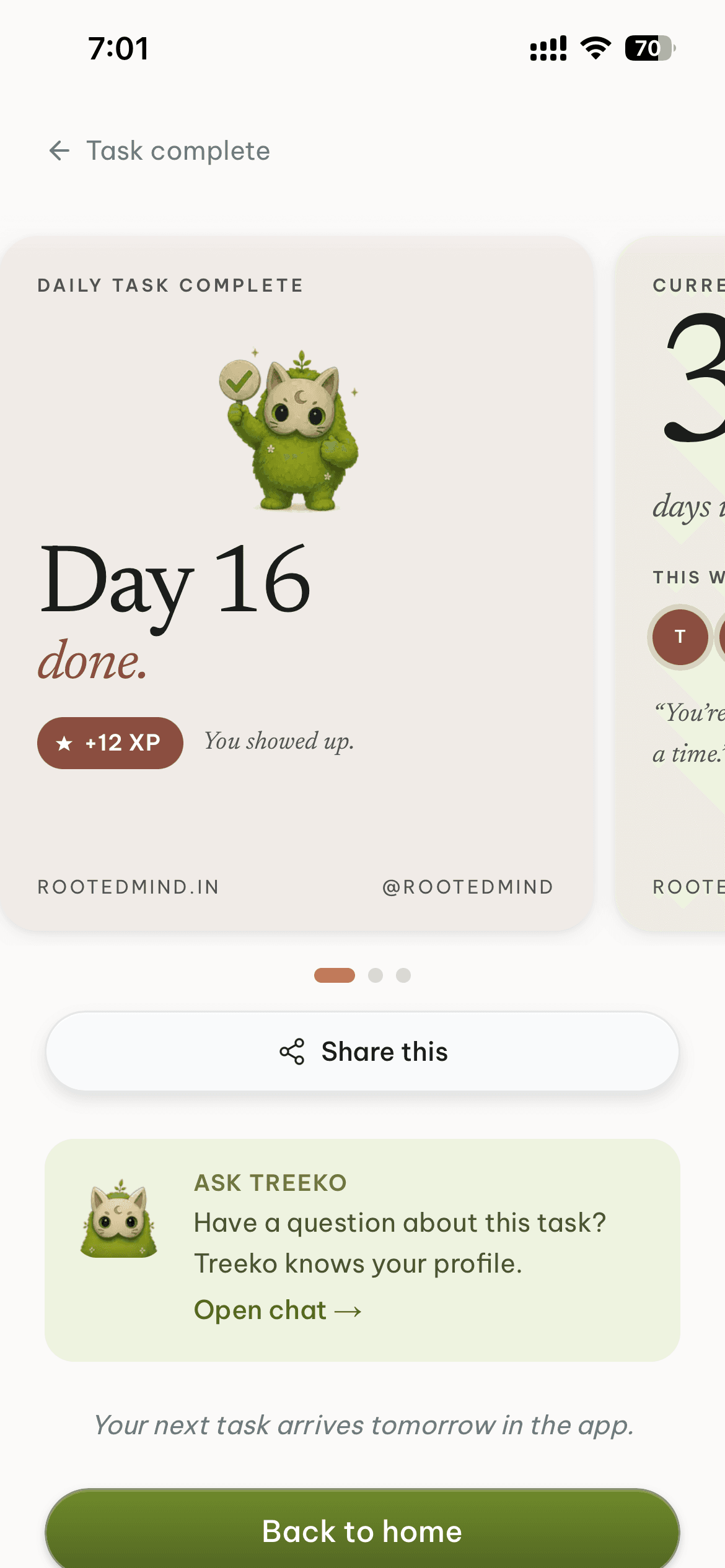 Today's task