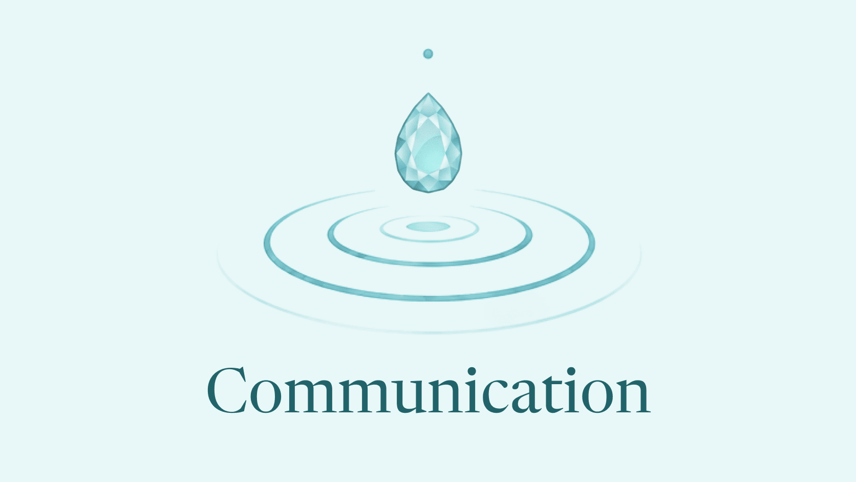 A faceted gemstone representing Communication