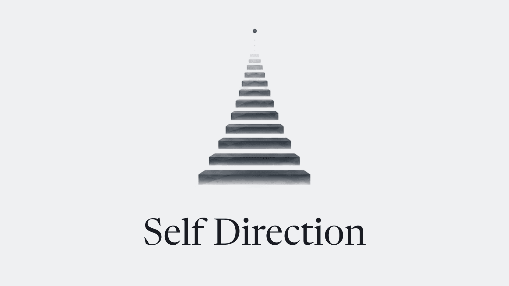 A faceted gemstone representing Self-Direction