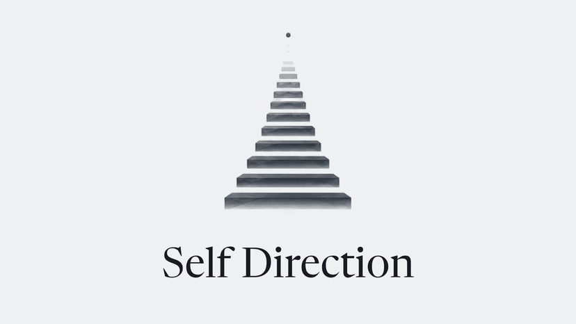 A faceted gemstone representing Self-Direction